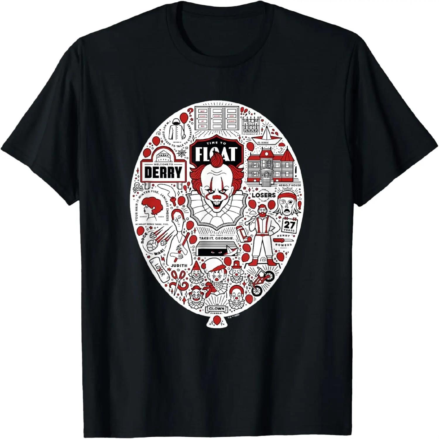 It Derry Cast Of Characters Vintage Horror Icons Collage T-Shirt XXXXXL разноцветный