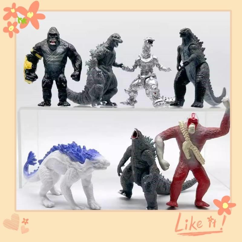 New 2nd Generation 12 Styles Godzilla Vs. King Kong Colorful Star Evolution Version King Kong Scar King Hand Office Toy Model Decoration