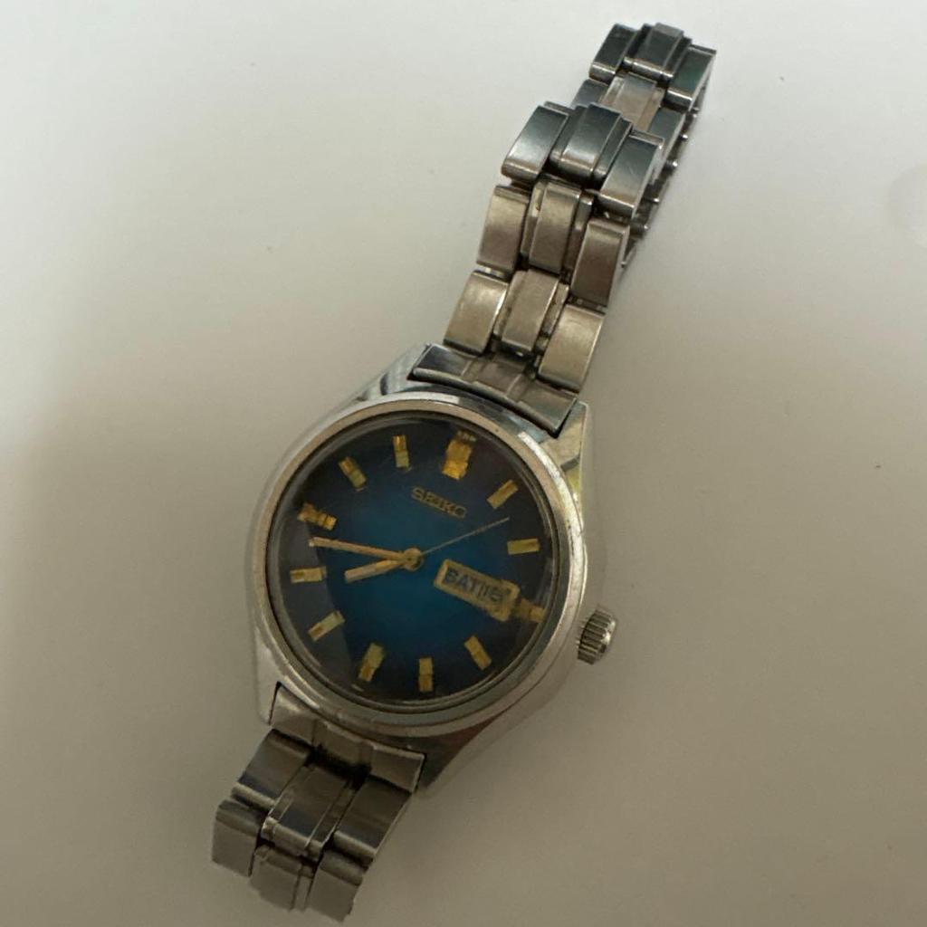 Ceas SEIKO Automatic Folosit Funcțional Cadran Albastru 2206-0370 Seiko