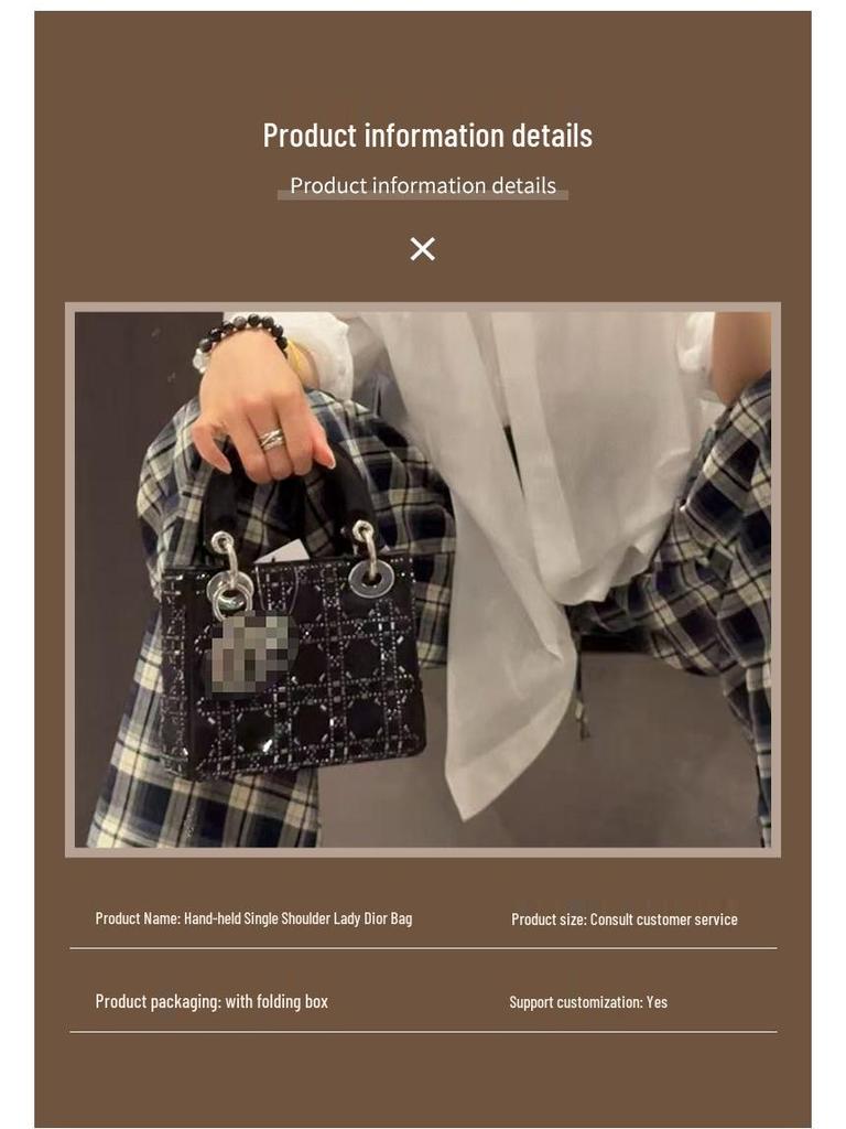 2025 Dika High-End Rich Lady Starry Handbag: Elegant and Chic Fragrant Style Bag