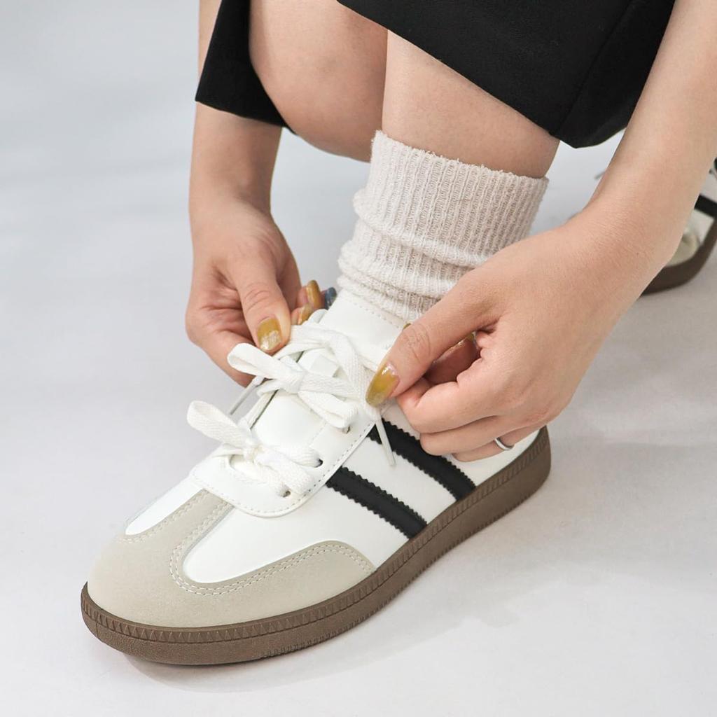 Weiß und 3cm Synthetisches PU Schwarz und Größen Lässiger Japanischer Schuh [AAA+] Damen-Sneaker, Stilvoll, Schwarz, Leicht, Niedrig geschnitten, Schnürschuh, Absatz,