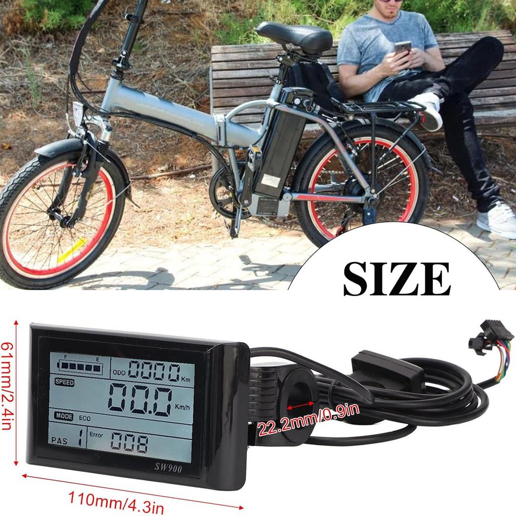 E-bike 25A/30A Brushless Motor Controller 24V 36V 48V 350W-1000W and S966/ SW900 LCD With PAS Throttle Kit for E-Scooter Rapir