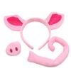 New! 3pcs/set Animal Costume Set Children Super Soft Pig Headband Nose Tail Three-piece Set For Party