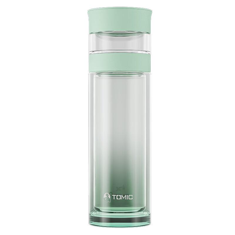 TOMIC Men s Tea Infuser Double-Layer Glass Cup 320ML