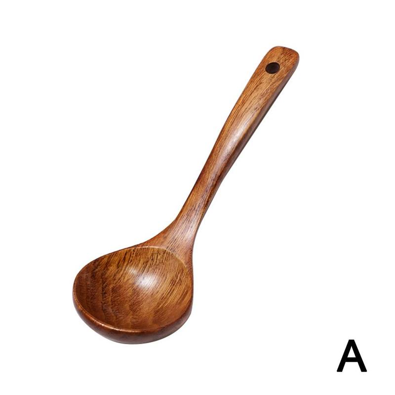 1 Stück Nanmu Holz Suppenlöffel Natürliche Holzkelle für Ramen Reis Müsli Kochen Japanischer Stil Langlebig Handgefertigt Küchenwerkzeuge
