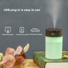 Mini Humidifier 260ml 5V USB Charge Colorful LED Night Light Wood Grain Desk Humidifier for Bedroom Office Car Dark Wood Grain