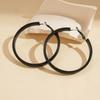 5cm Big Hoop Earrings for Women Fashion Punk Black White Round Circle Dangle Earrings Personality Geometry Party Jewelry Gifts