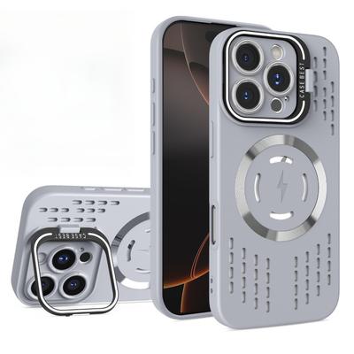 IPhone 15 16 Pro Max 16e 14 Plus 13 12 11 Wireless Charging Cover Flip Lens Stand for Magsafe Heat Dissipation Phone Case