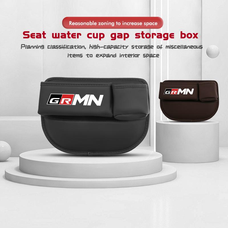 Car Seat Gap Storage Box Leather Organizer with Cup Holder For Toyota Crown GR GM Corolla YARIS Auris C-HR Hilux Vios Prius