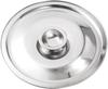 16cm Sturdy Thick Bottom Stainless Steel Round Pot Cover Lid Reusable Anti Rust Practical Daily Kitchen Cooking Supplies Gadgets
