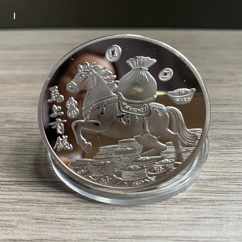 Dekorace Mince 2026 Znamení Zvěrokruhu Kůň Barevná Pamětní Medaile Rok Koně Narozeniny Malý Dárek Kovová Řemesla