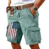Men's Summer Printed Casual Multi-Pocket Cargo Shorts