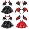 Five Dolls Halloween Bat Headband With Funny Animal Wings And Devil Skirt Costume