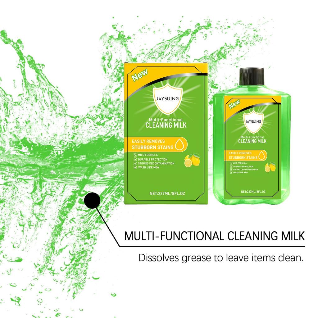 Jaysuing multi-purpose cleaning lotion, deep degreasing, kitchen and bathroom universal daily cleaning, gentle formula, easy to use 237ml