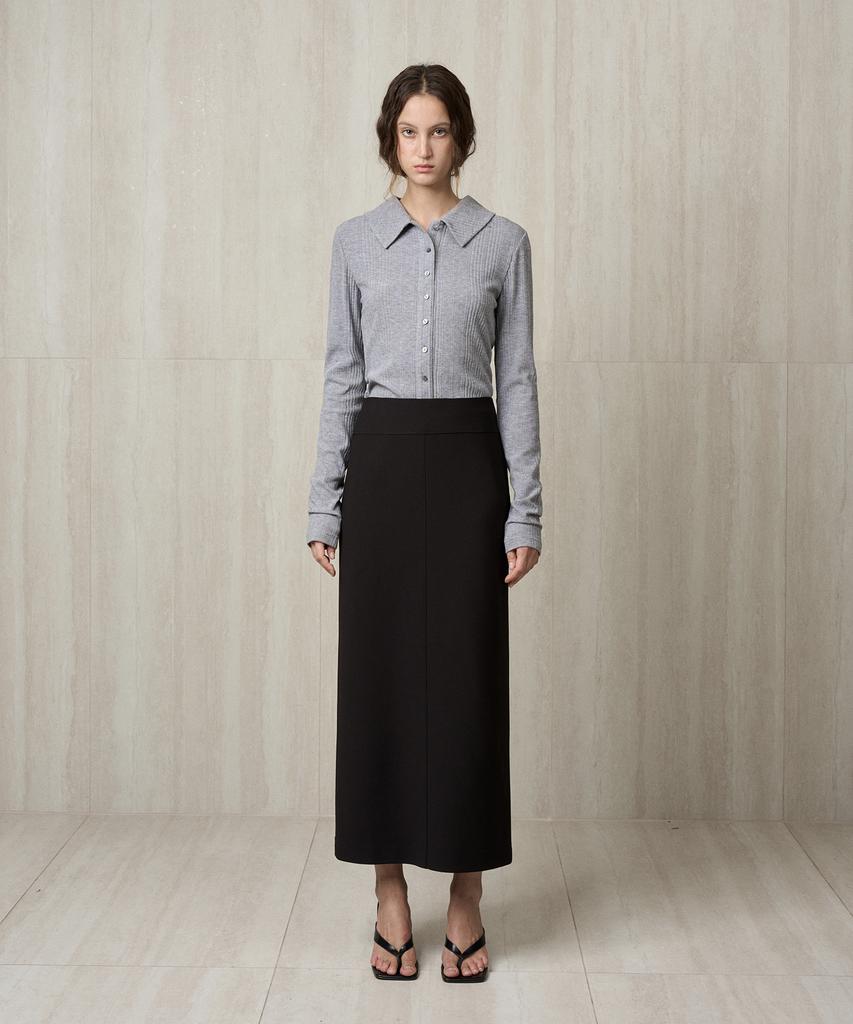 RE RHEE Slit Back Straight Skirt