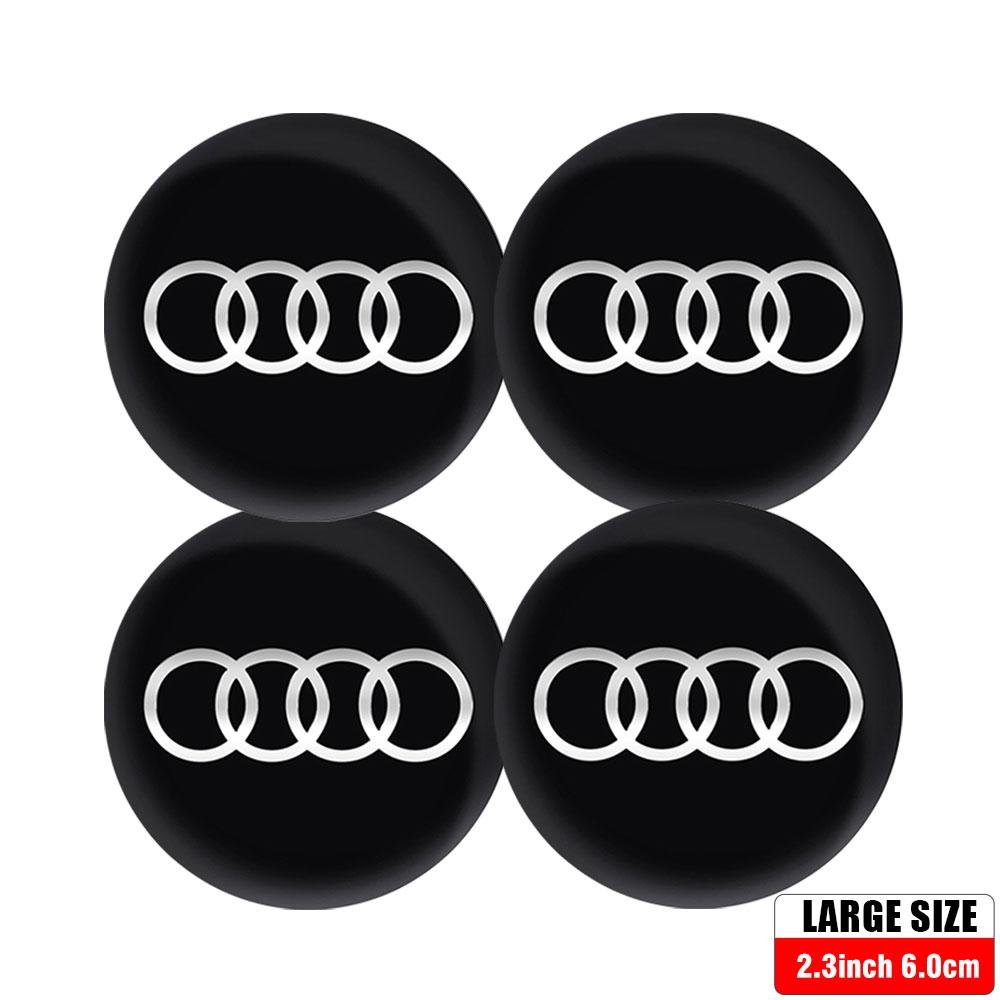 For Audi A4 4Pcs Car Wheel Hub Caps Auto Emblem Tyre Center Covers Accessories For Audi A1 A2 A3 A4 A5 A6 A7 A8 S Quyttro Sline RS Q2 Q3 TT