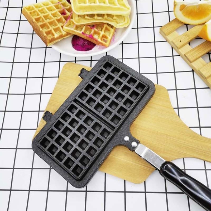 Łatwa do czyszczenia forma do gofrów Niezawodna tacka na gofry Nieprzywierająca forma do gofrów Dwustronna patelnia do gofrów Waflowa prasa do gotowania na zewnątrz