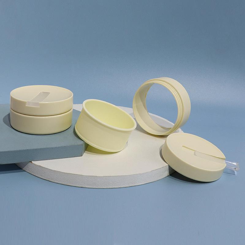 1 Adet 100G Doldurulabilir Makyaj Temizleyici Kavanozu Kaşıklı Plastik Boş Makyaj Kavanozu Pot Seyahat Yüz Kremi Losyon Kozmetik Kabı