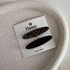 2Pcs Coffee Leopard Print Hairpin Side Clip Side Bangs Clip Temperament Love Duck Bill Clip Female Word Hairpin Hair Accessories