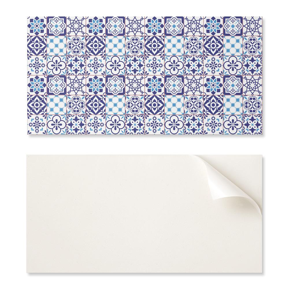Self-adhesive Graphic Decoration for Office or Study 100x50 cm Mosaic Pattern with Flowers