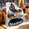 Custom Name Personalized Bride of Chucky Print Blanket, Home Decor, Bedroom, Sofa, Camping, Couch, Gifts for Birthday Christmas