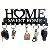 1SET Home Key Hanger Wall Rack Metal Art Decorative Hook Keysholder Hats Porch