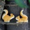 4 Stück Miniatur-Eichhörnchen Harzdekorationen Lebensecht Garten Bonsai Terrarium Zubehör Kreative Innen- Außendekoration für Pflanzen