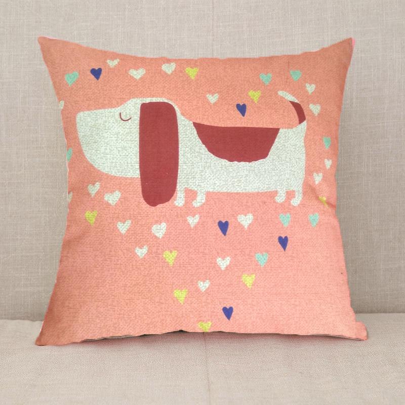 Cute Cartoon Cushion Cover Elephant Cat Decorative Pillowcase Giraffe Throw Pillow Case For Sofa Funda Cojin Kussenhoes