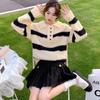 TonLion Women's Striped Polo Sweater