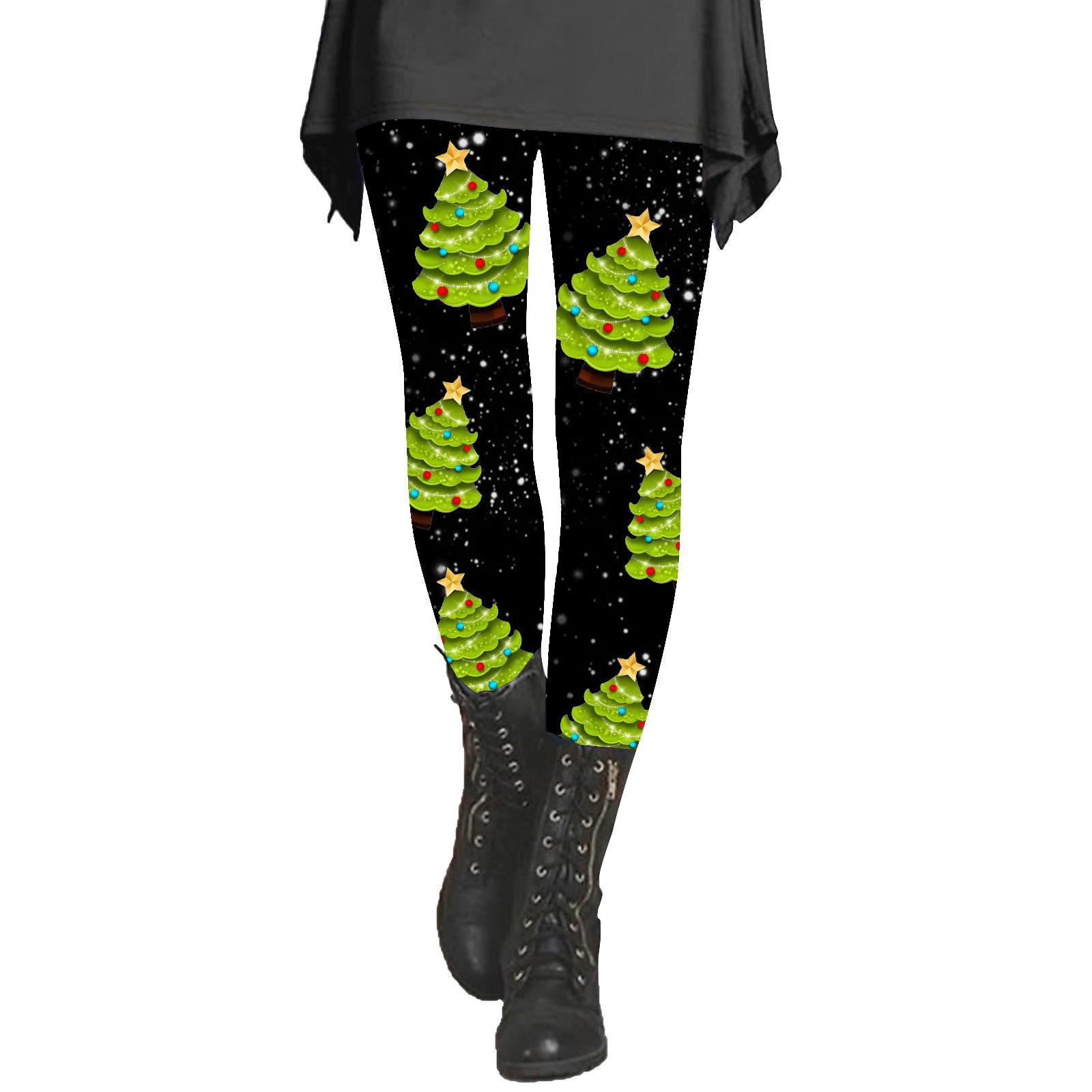 High-Waisted Printed Yoga Leggings for Women XL