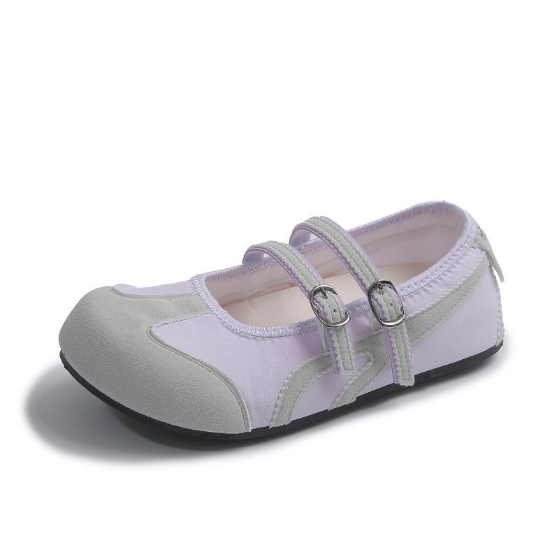 

Летние Дышащие Новые Мэри Джейн Балетки Лоферы Круглый Носок Повседневные Удобные Милые Сладкие 35 фиолетовый