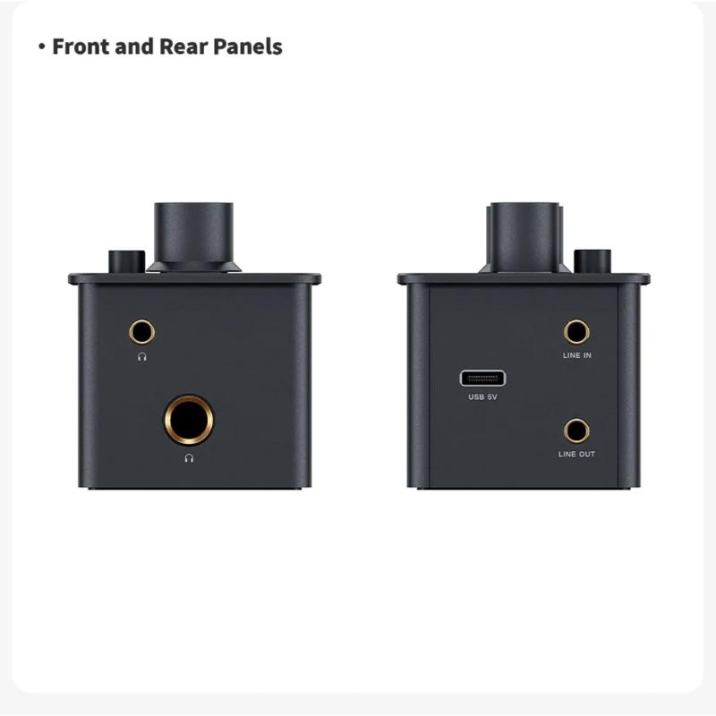 Tragbarer 2-in-1-Kopfhörerverstärker. Vielseitiger Kopfhörerverstärker. Kopfhörerverstärker aus Aluminiumlegierung. Steigern Sie Ihre Qualität
