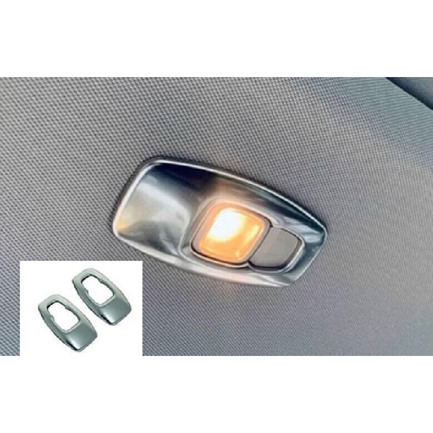 For Mitsubishi Outlander -23 Matte Silver Rear Reading Light Cover Trim 2pcs