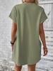 European and American Casual Batwing Sleeve Dress with Invisible Pockets (2024)