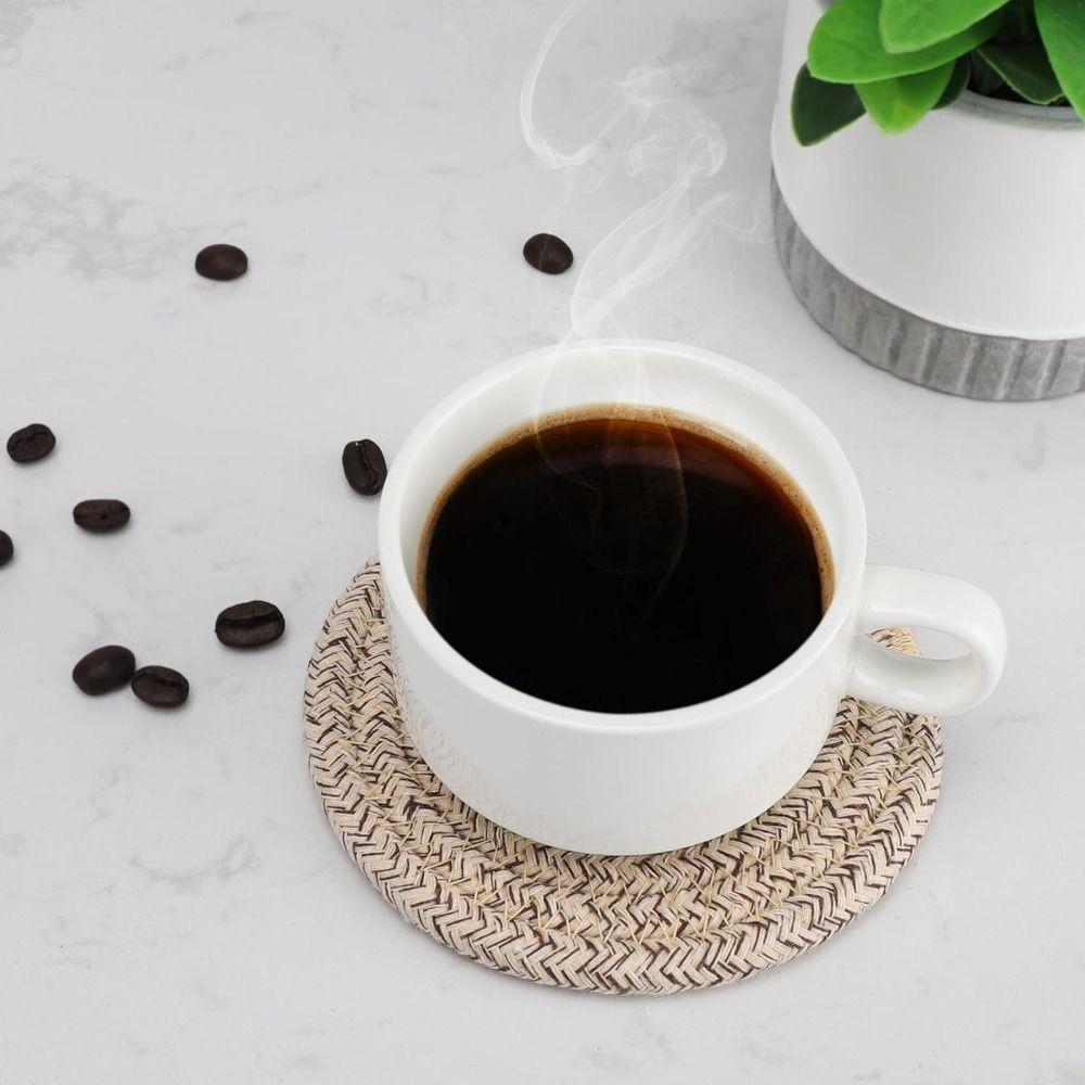 8/10 ks Pletené Tkané Podložky pod hrnce Prostírání Bavlněné Lano Horké Podložky Perfektní Podtácky pod nápoje Selský styl