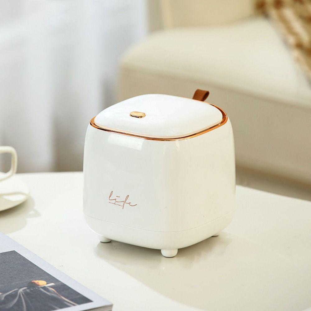 Press Open Lid Car Trash Bin Large Opening Desktop Paper Basket Mini Waste Bin  Living Room