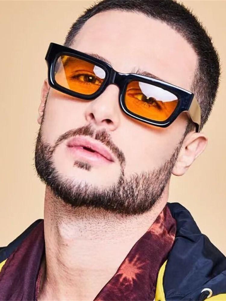 Retro Square Sunglasses Men Vintage Cat Eye Sun Glasses UV400 Protection Punk Rectangle Eyewear Summer Shades Fashion