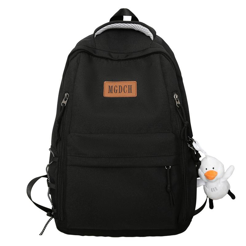 Student Schoolbag Women's Solid Color Backpack Men Large Capacity Middle School Students Third To Sixth Grade Backpack