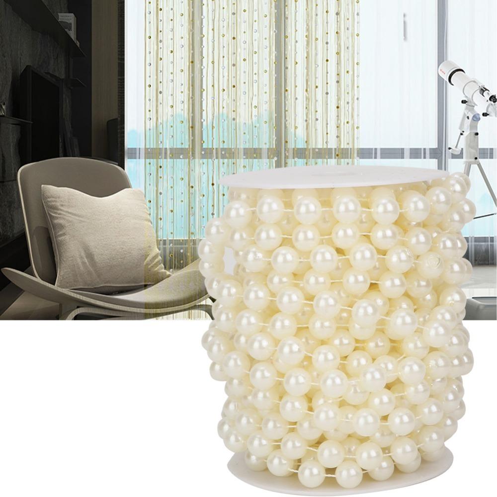 12 MM Imitation Pearl Garland White Faux Pearl Garland Artificial Pearl Bead Chain DIY Crafts бежевый