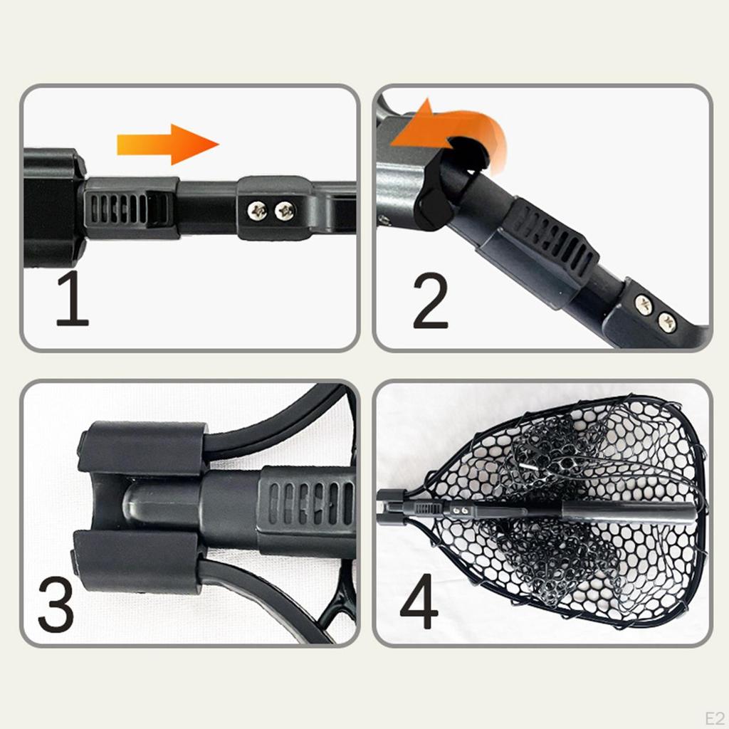 Fishing Net Aluminium Frame Silicone Mesh Tool for Outdoor Activities