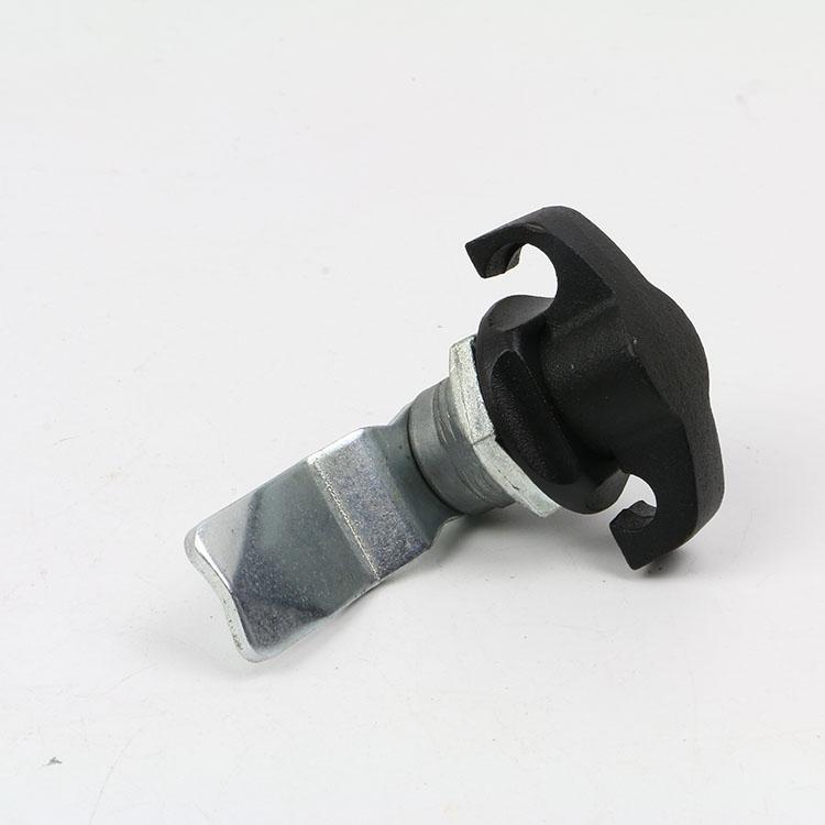 Black Zinc Alloy IP65 Padlockable Wing Handle Quarter Turn Cam Latch for Electrical Cabinet Enclosure Distribution Box Door