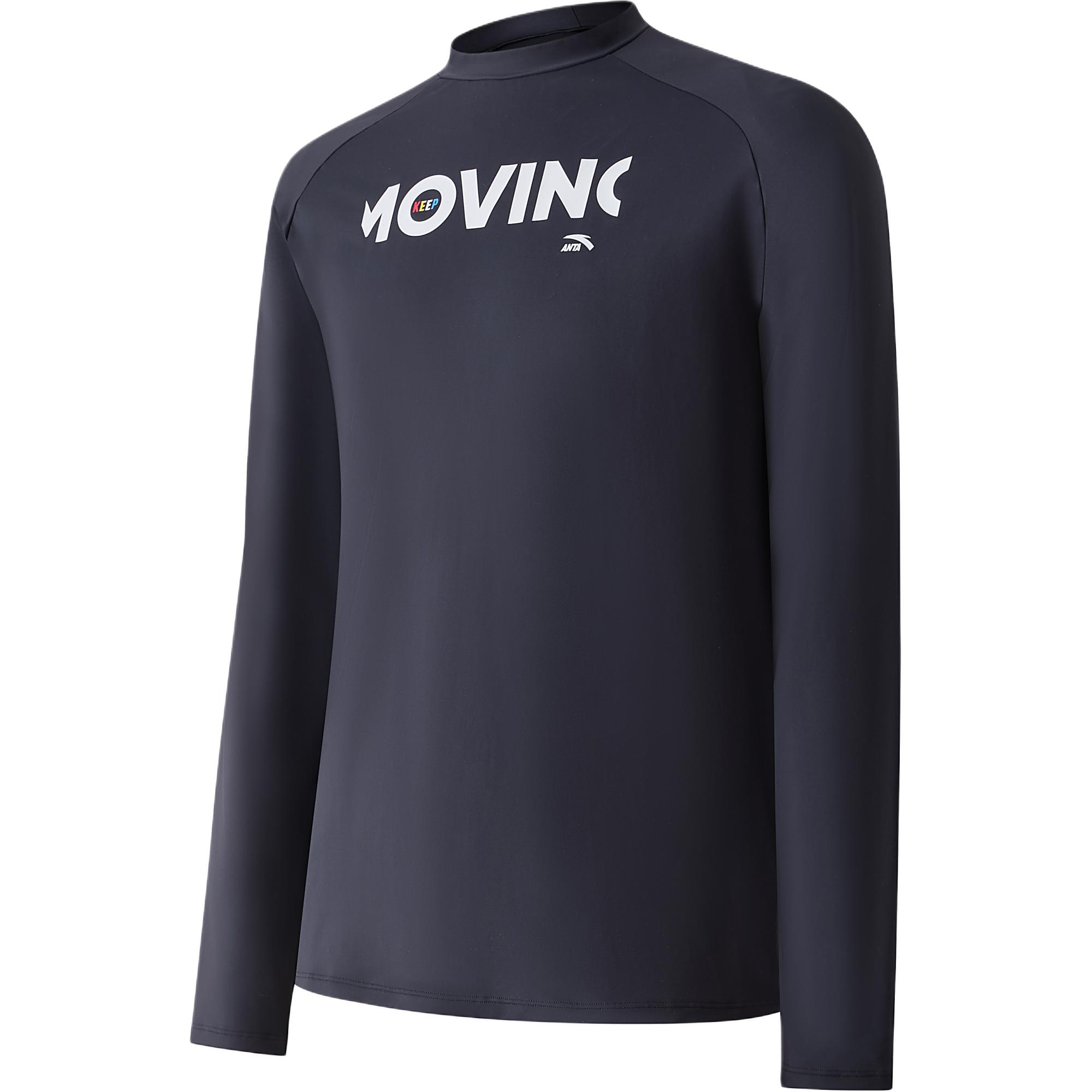 

Anta Breathable Quick-Dry Casual Fitness Shirt Men tops Black A9824232412 M