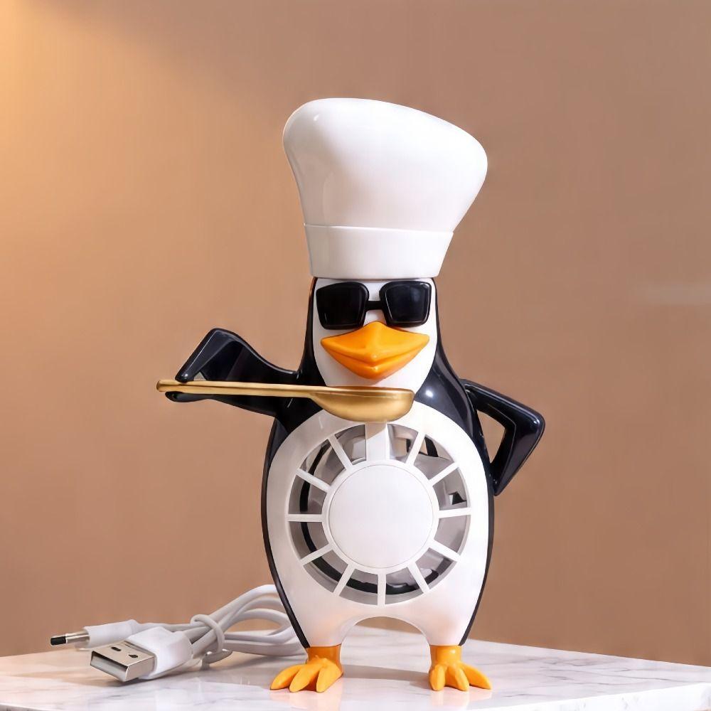 Mini Size Dancing Penguin Fan Creative Design Cute Penguin Fan for 5w/500mAh Return Gift