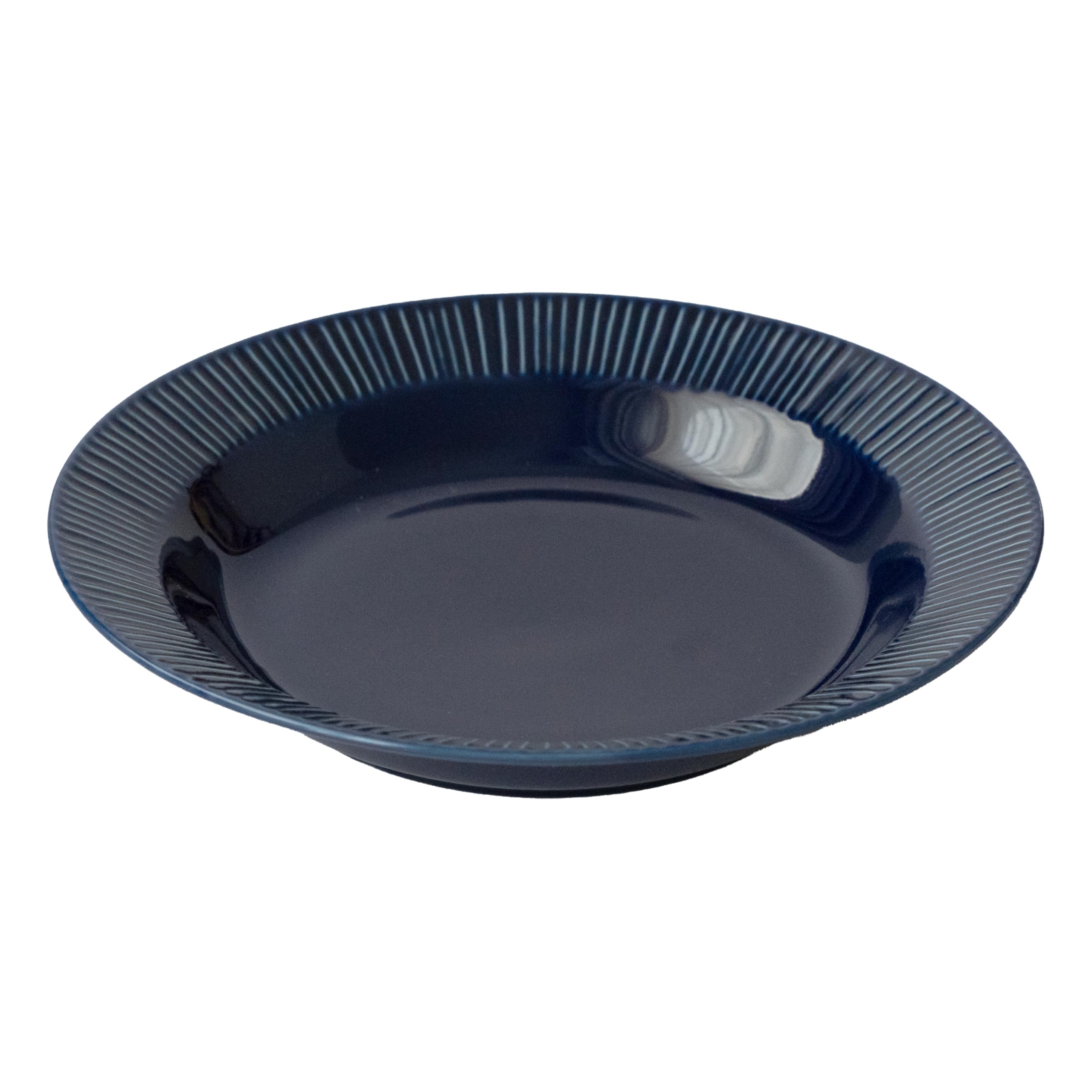 

Aito Seisakusho Curry and Pasta 21cm Microwave and Dishwasher Mino Navy Made in Japan Sogi Plate, Approx. Diameter, Safe, Ware, Blue,