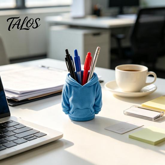 Multifunktionale Schreibtisch-Aufbewahrungstasse 3D-gedruckter Kapuzenpullover Stifthalter, Damen Kapuzenpullover Bleistift-Organizer-Behälter, Schreibwarenbox für Zuhause Büro Kinder