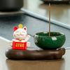 Creative Lucky Cat Incense Burner Chinese Style Aromatherapy Base  Home Decoration