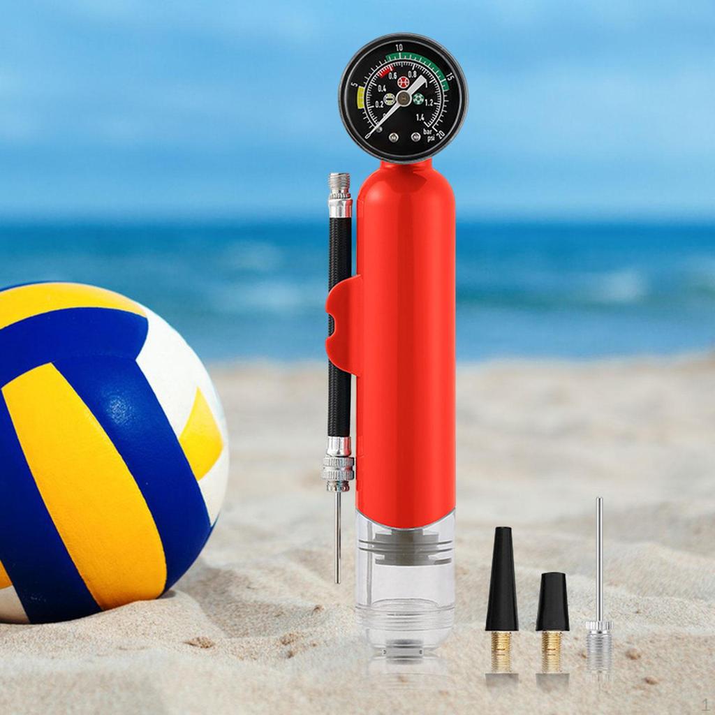 Bollpump med tryckmätare Basket Regntålig, Yogaboll, Sporttillbehör, Hand