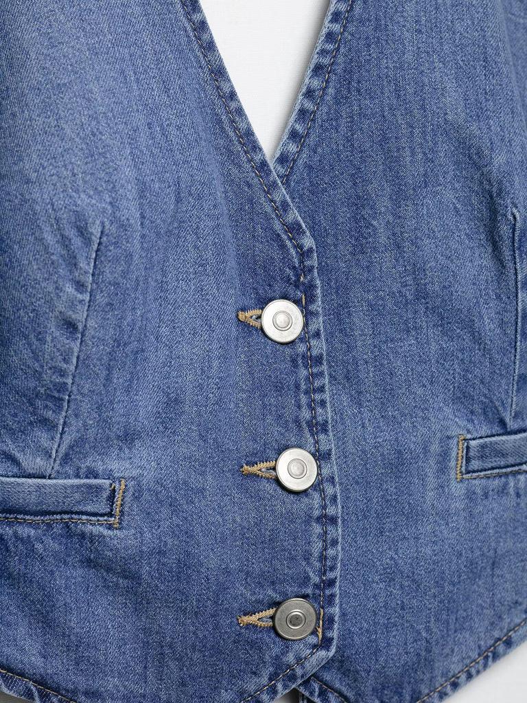 2025 Spring Women's European & American Style Fashion Denim Backless Top