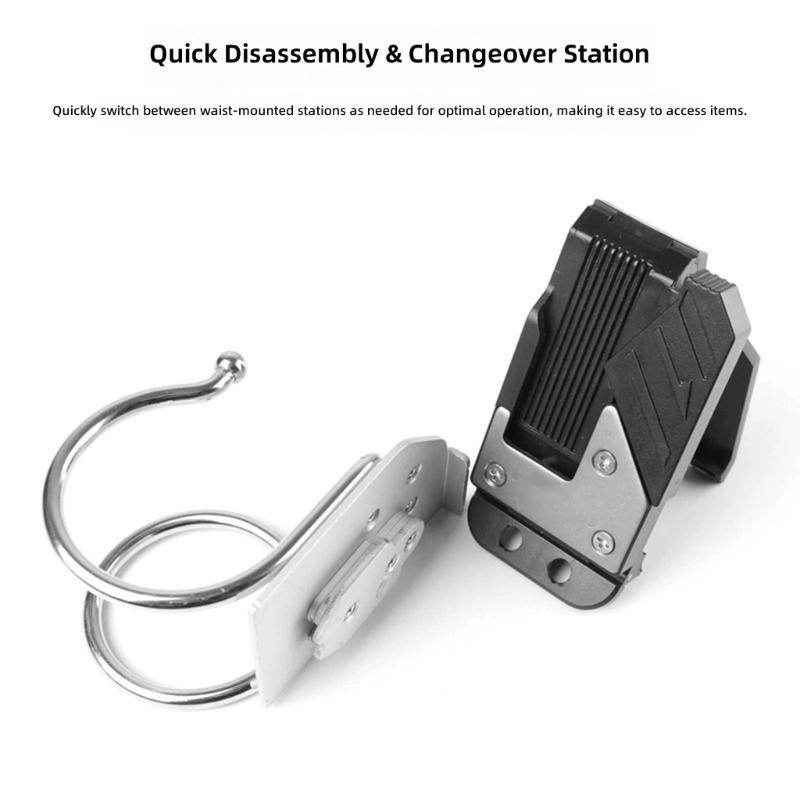 Heavy Duty Tool Belt Clip Hammer Holder Quick Response Work Belt Hook Tool Organization for Plumbers Electricians Mechanics