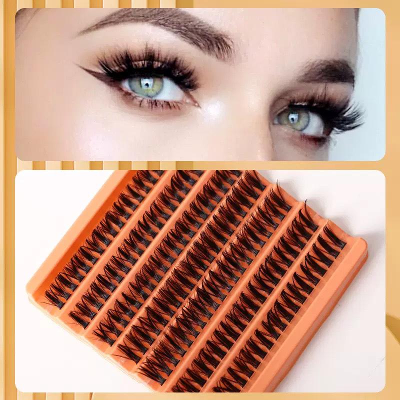 European & American Cluster Eyelashes: 30p-100p Natural Thick False Lashes